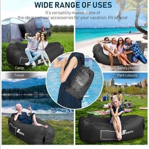 Inflatable Lounger Air Sofa Hammock-Portable